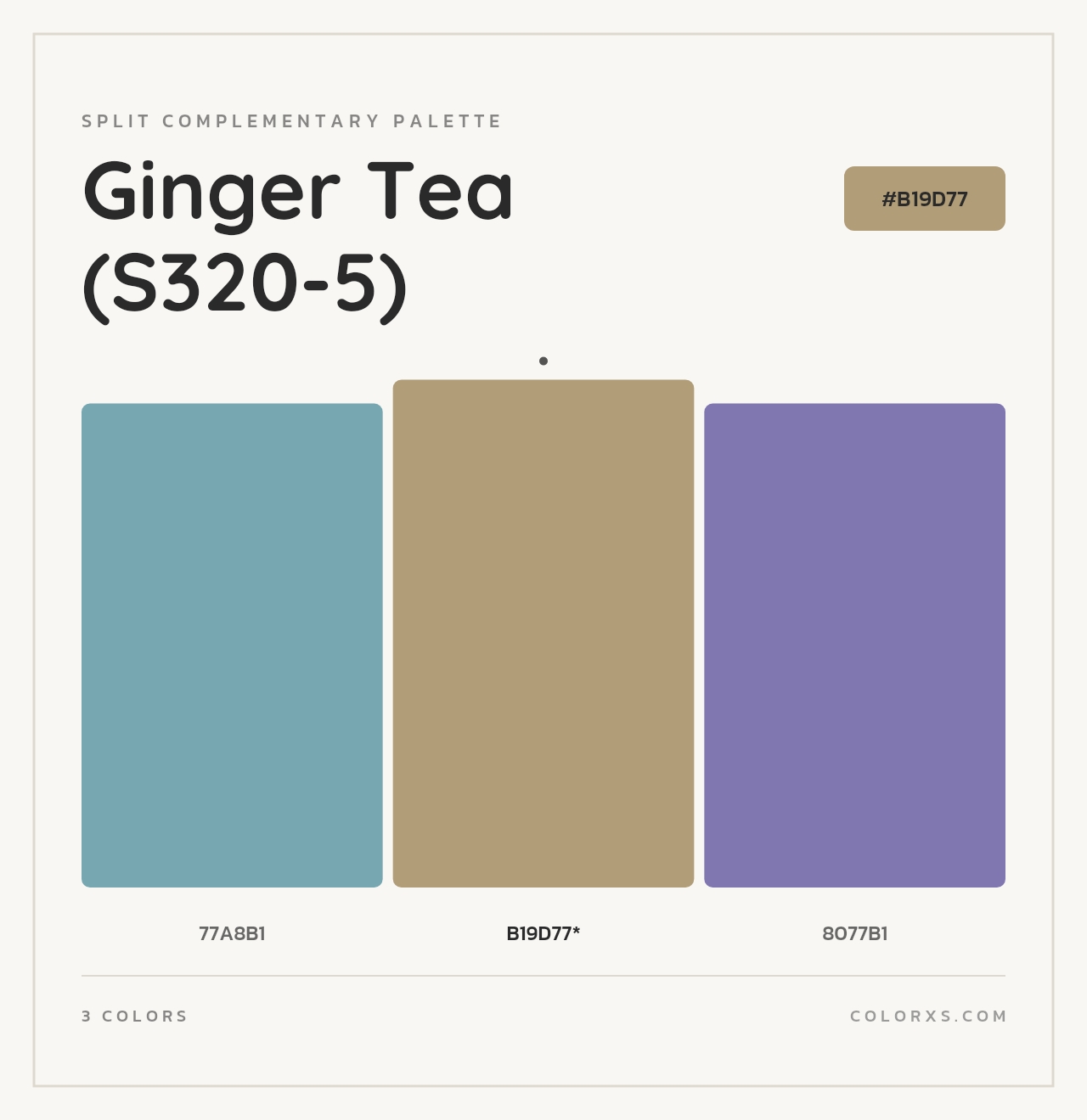 Ginger Tea (S320-5) - Split-Complementary Color Palette