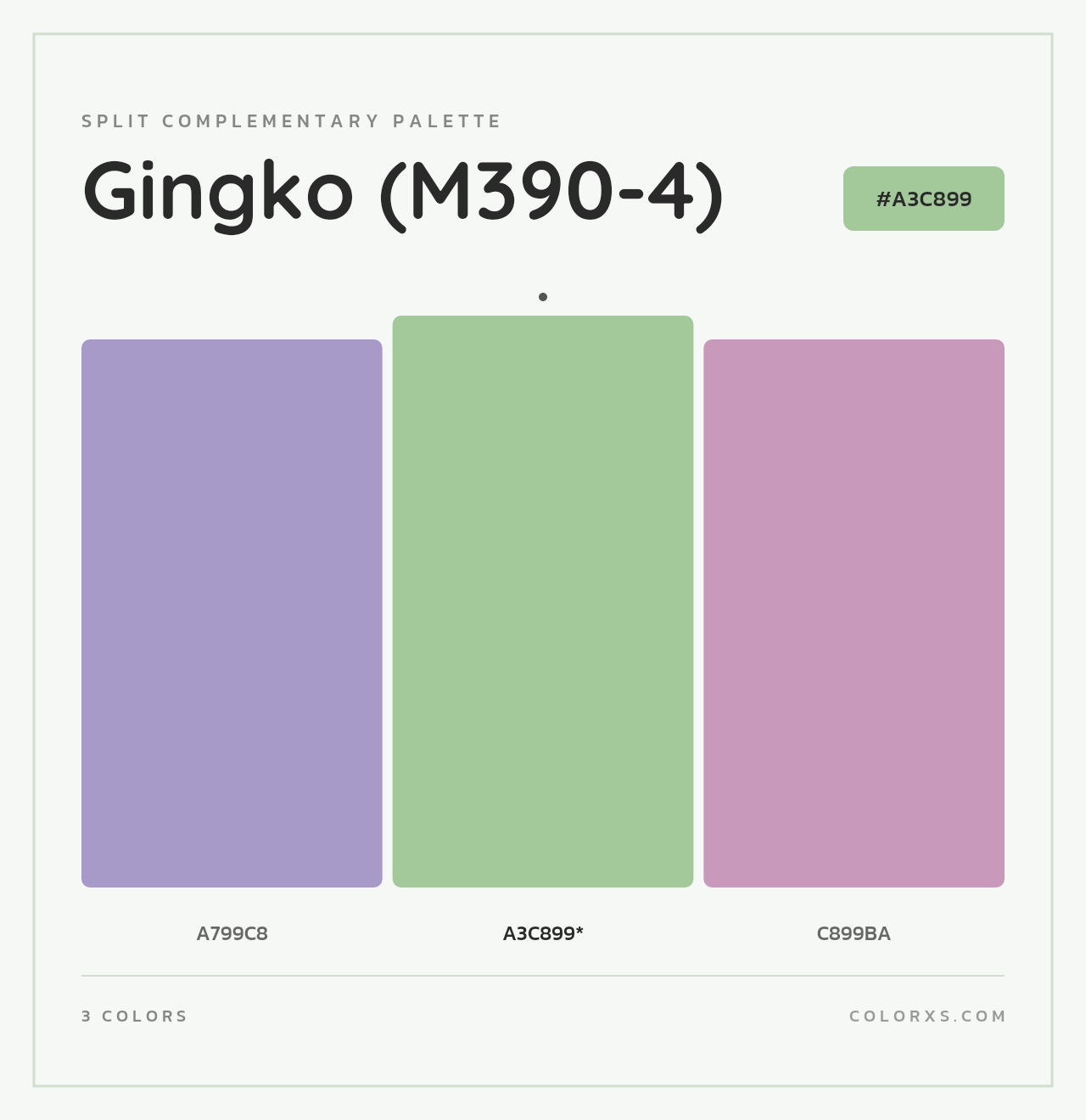 Gingko (M390-4) - Split-Complementary Color Palette