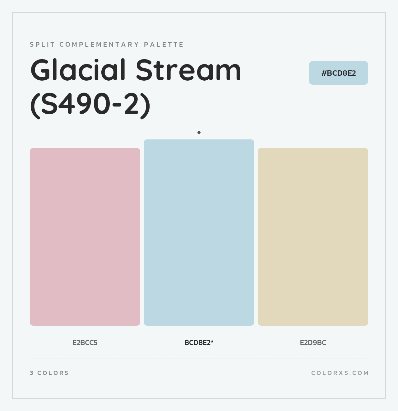 Glacial Stream (S490-2) - Split-Complementary Color Palette