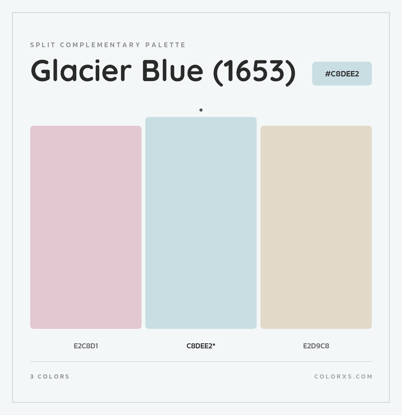 Glacier Blue (1653) - Split-Complementary Color Palette