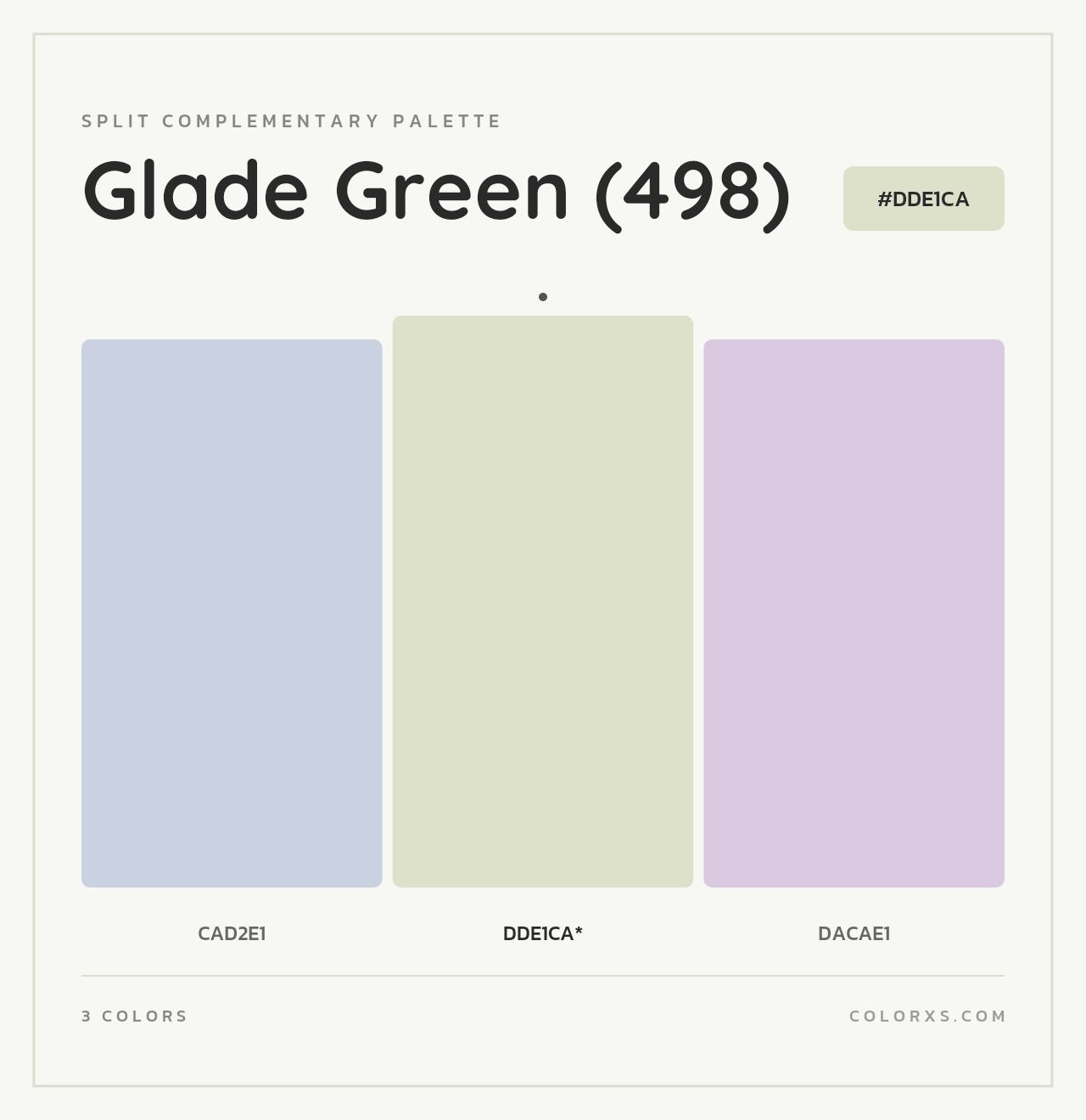 Glade Green (498) - Split-Complementary Color Palette