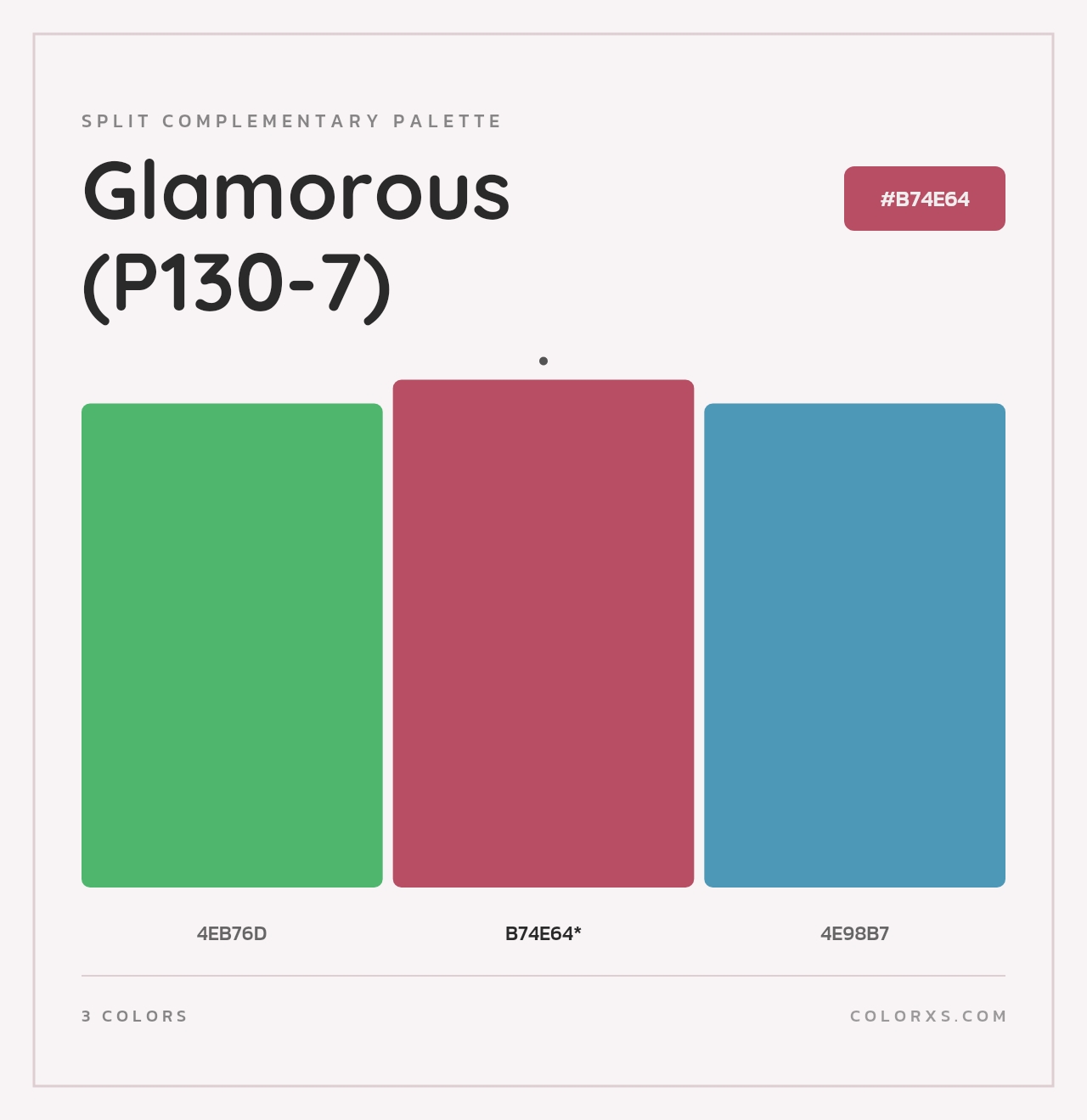 Glamorous (P130-7) - Split-Complementary Color Palette