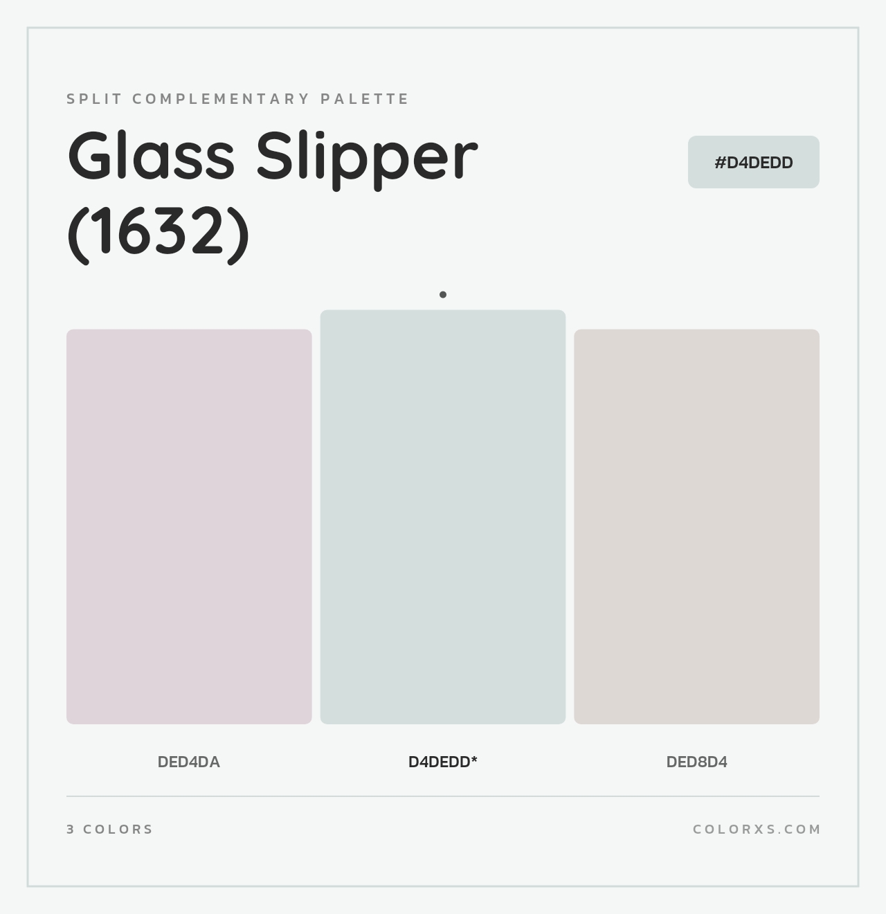 Glass Slipper (1632) - Split-Complementary Color Palette