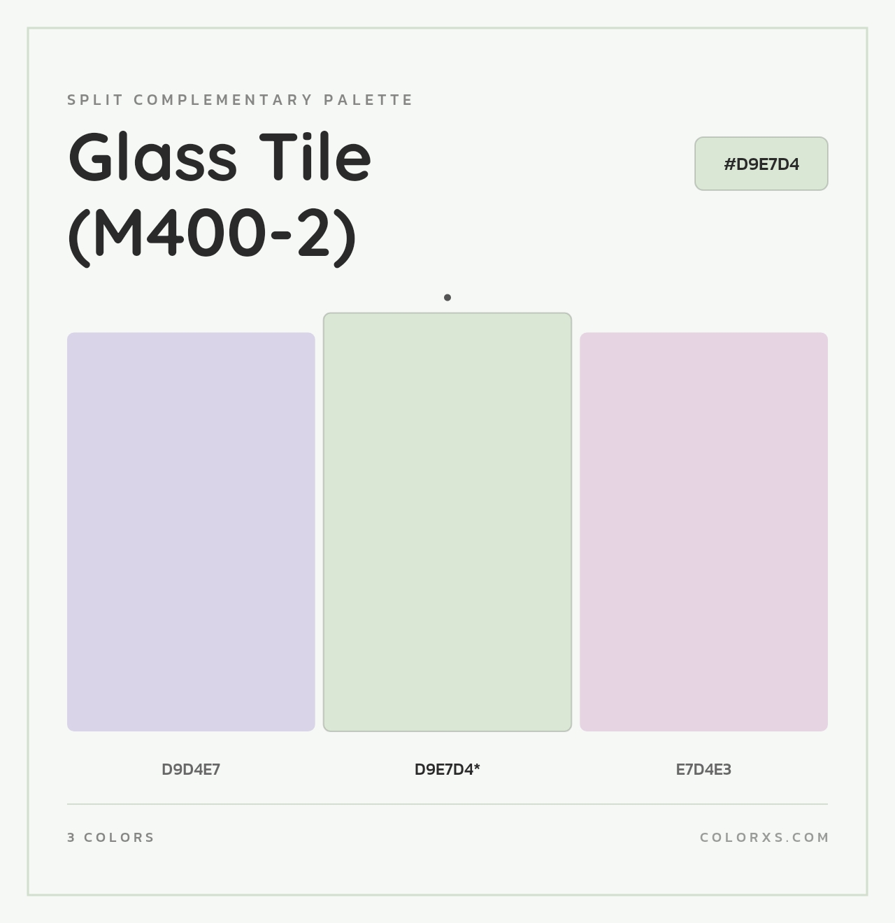 Glass Tile (M400-2) - Split-Complementary Color Palette