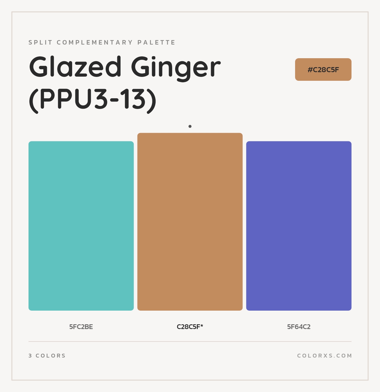 Glazed Ginger (PPU3-13) - Split-Complementary Color Palette