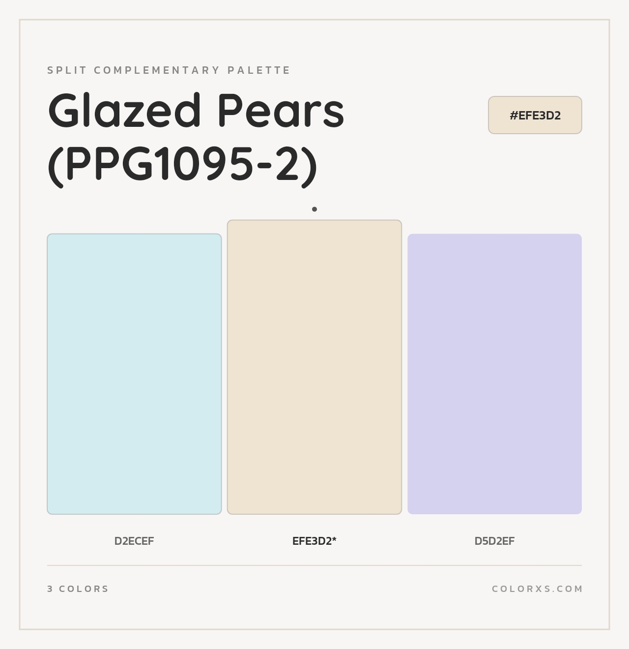 Glazed Pears (PPG1095-2) - Split-Complementary Color Palette