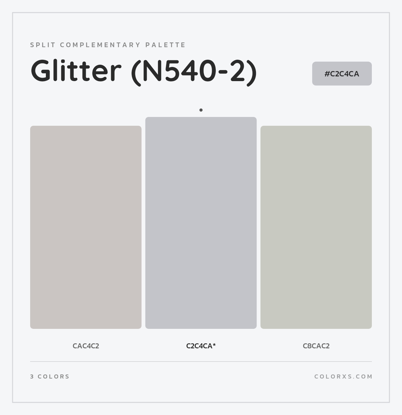 Glitter (N540-2) - Split-Complementary Color Palette