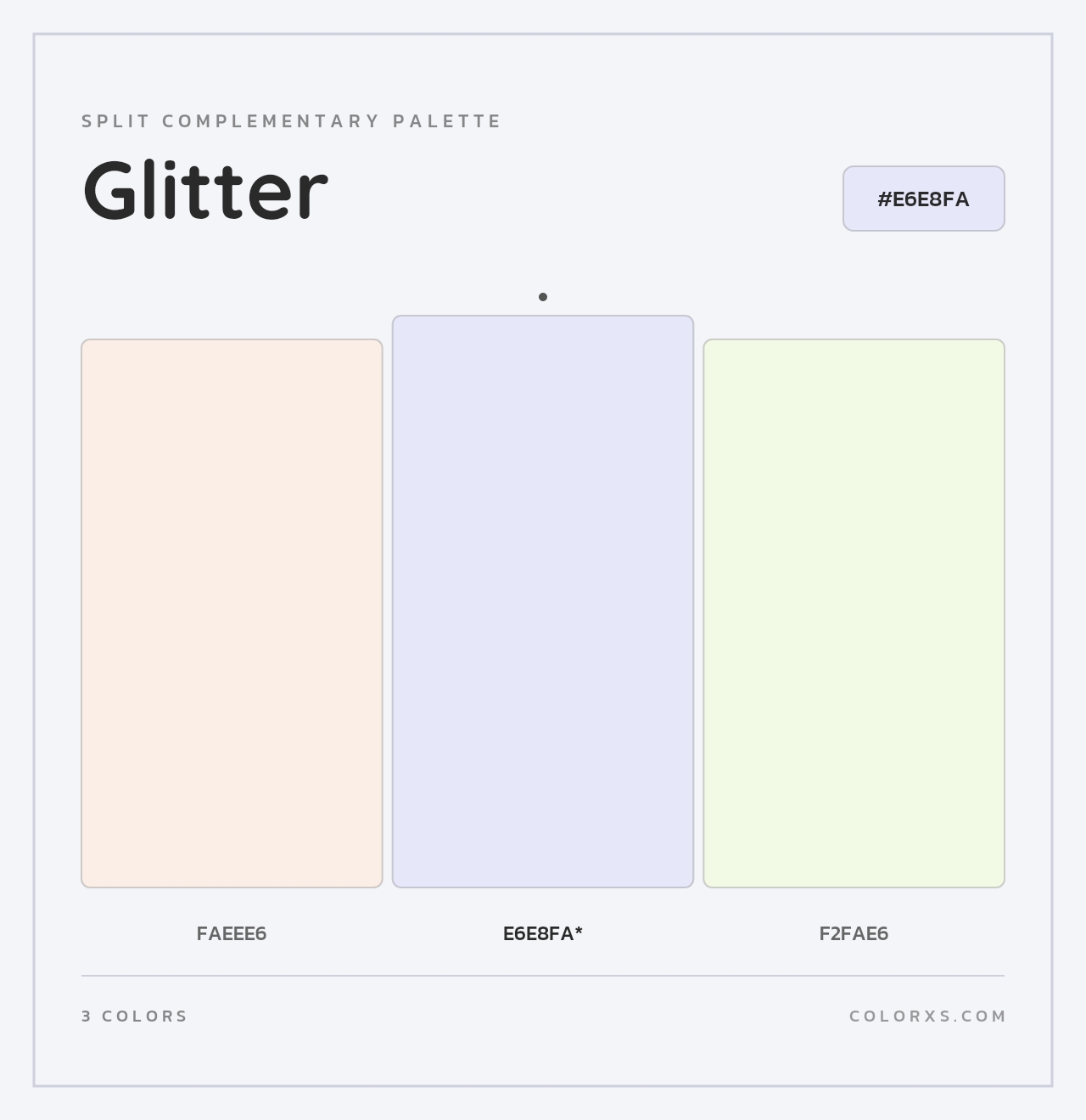 Glitter - Split-Complementary Color Palette