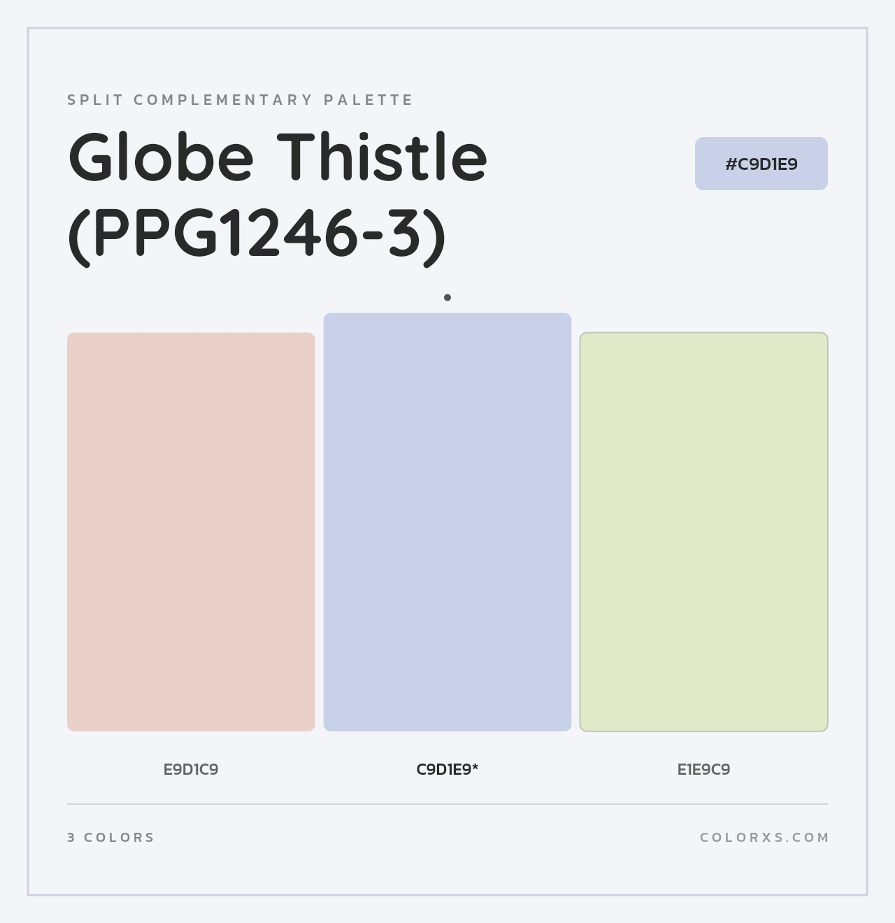 Globe Thistle (PPG1246-3) - Split-Complementary Color Palette