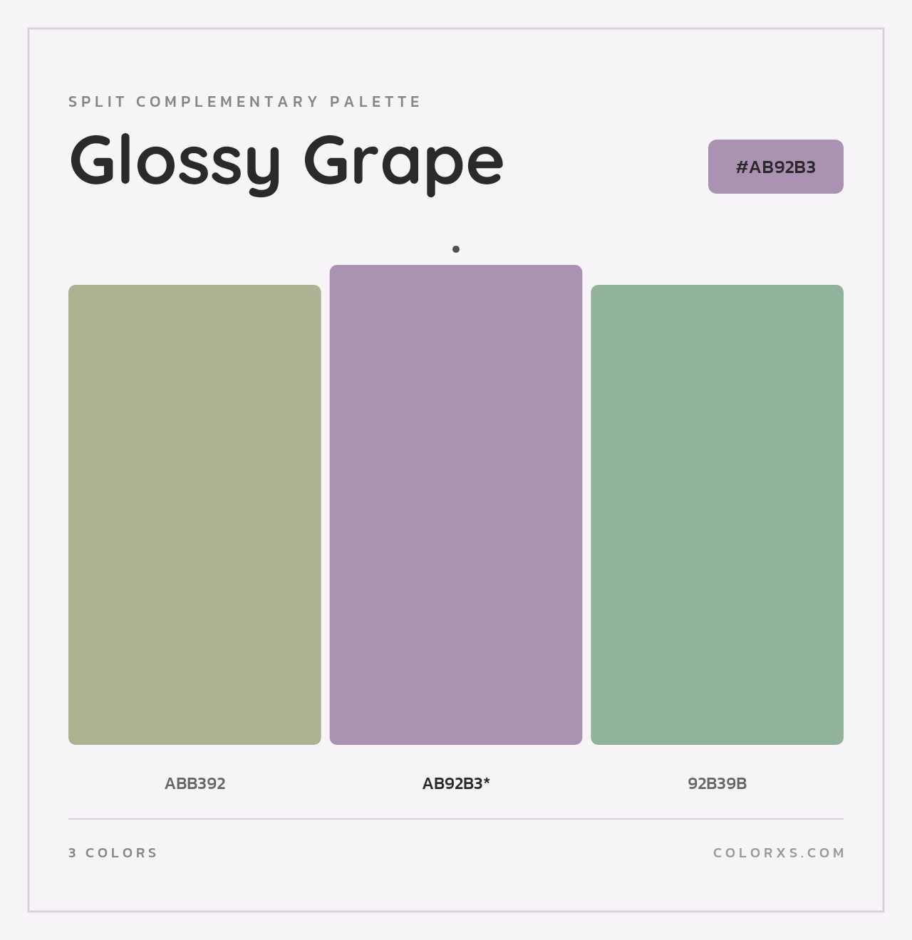 Glossy Grape - Split-Complementary Color Palette