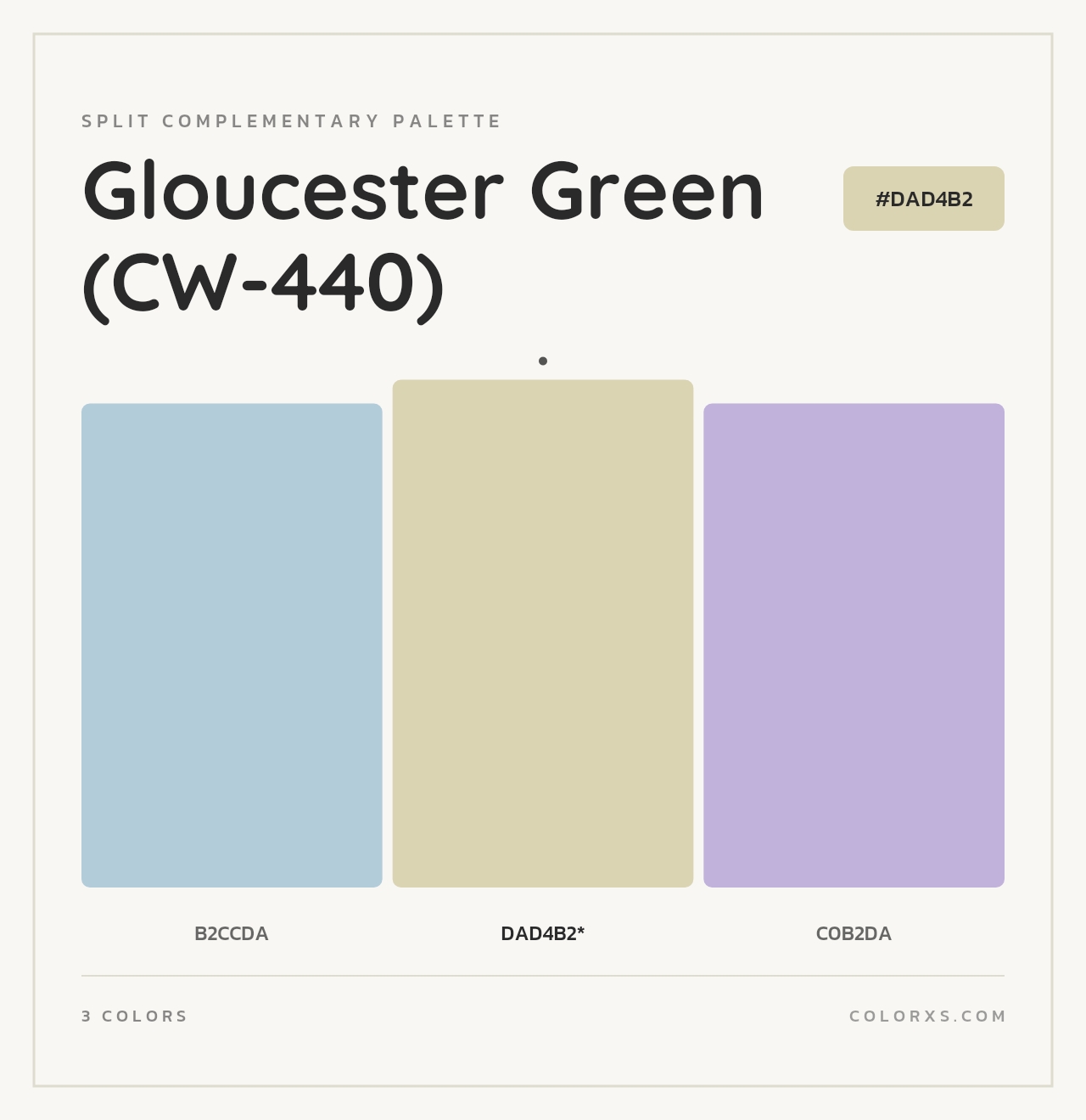 Gloucester Green (CW-440) - Split-Complementary Color Palette