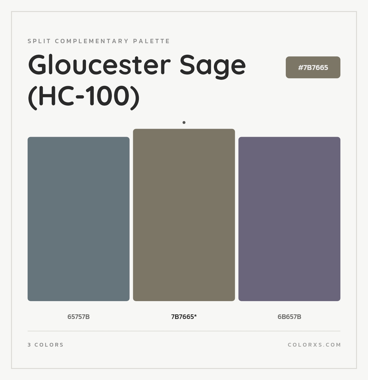 Gloucester Sage (HC-100) - Split-Complementary Color Palette