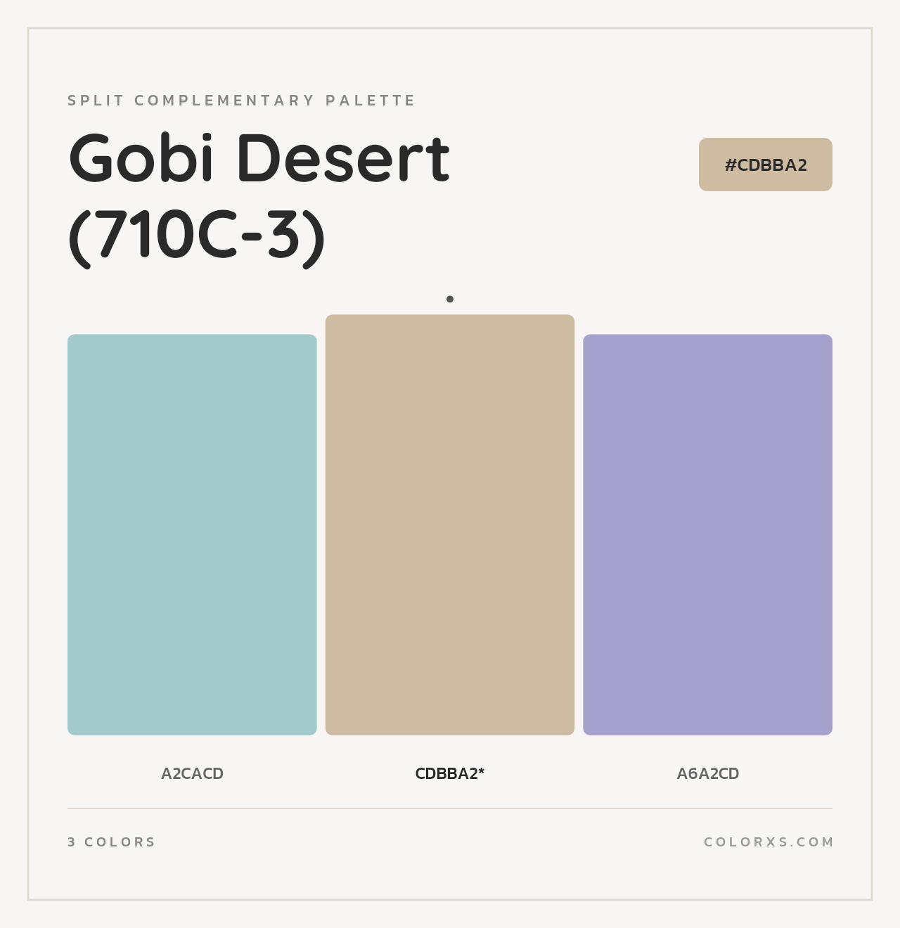 Gobi Desert (710C-3) - Split-Complementary Color Palette