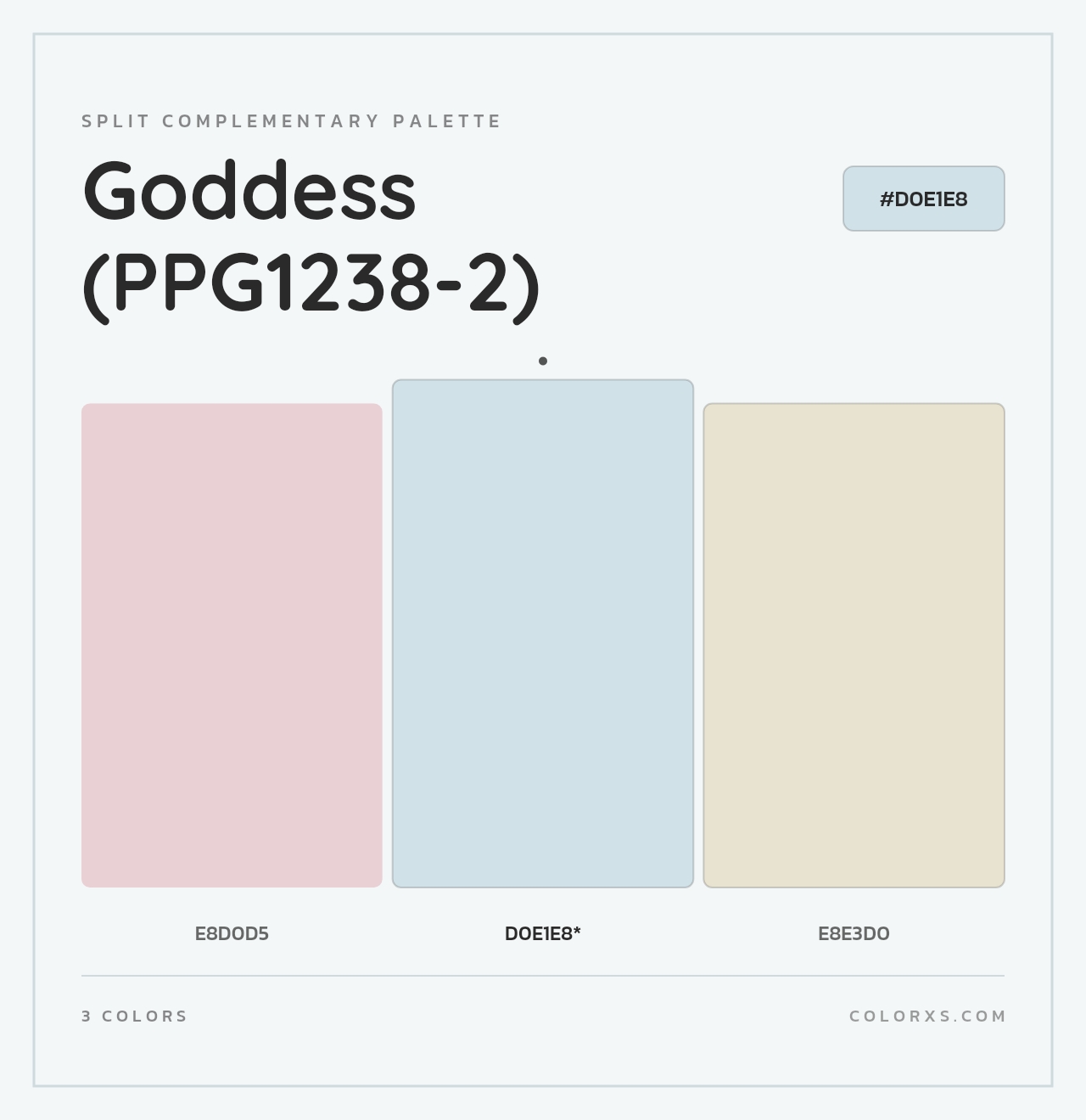Goddess (PPG1238-2) - Split-Complementary Color Palette