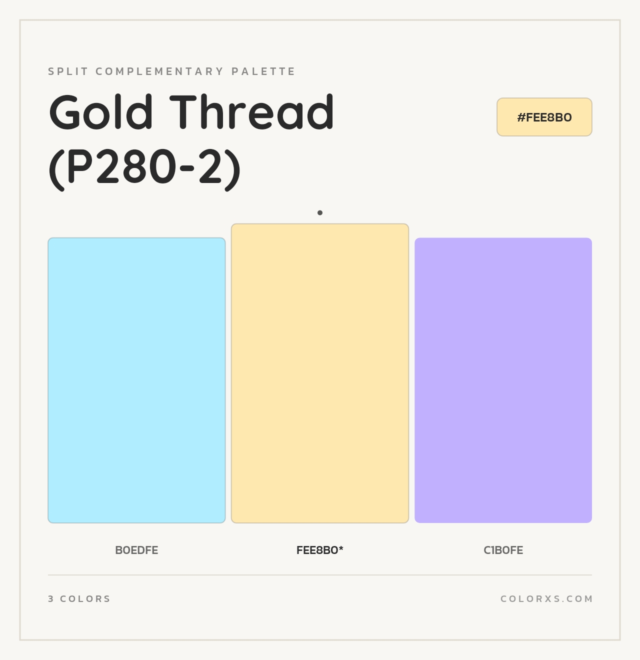 Gold Thread (P280-2) - Split-Complementary Color Palette