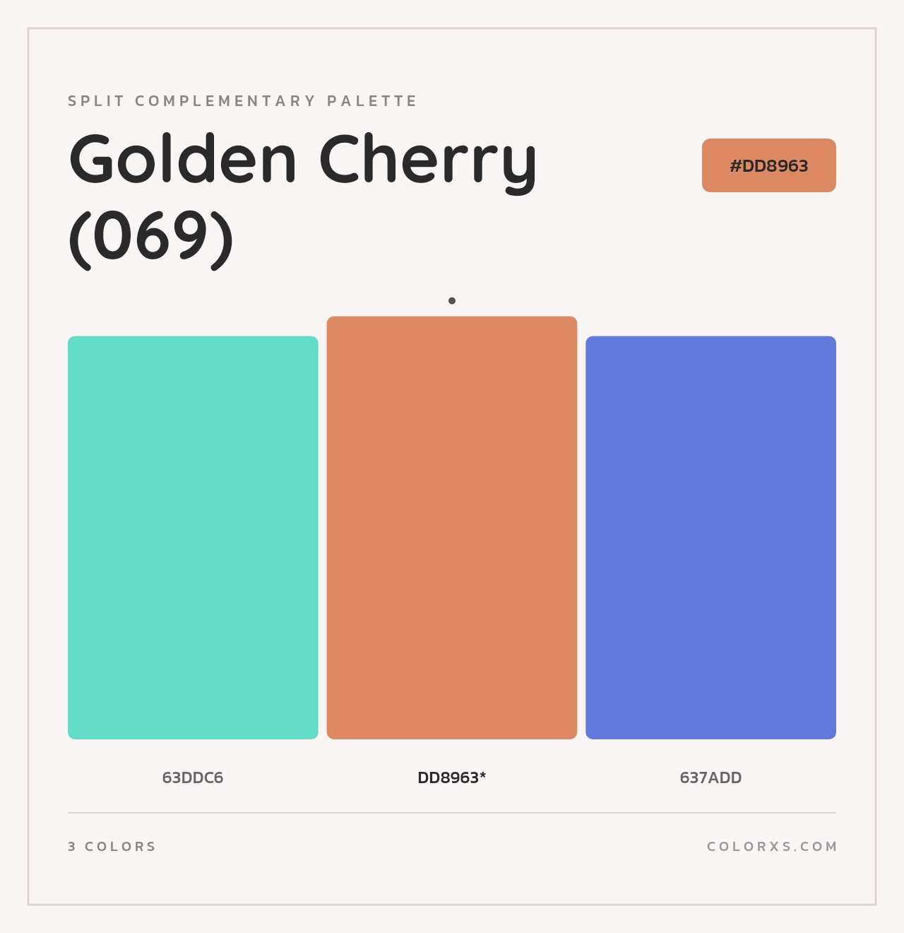 Golden Cherry (069) - Split-Complementary Color Palette