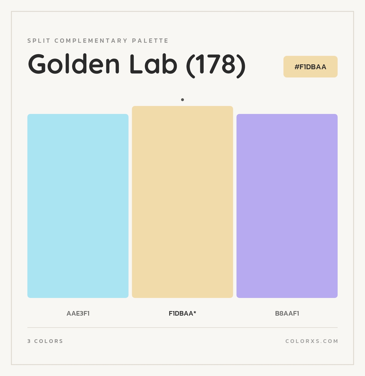Golden Lab (178) - Split-Complementary Color Palette