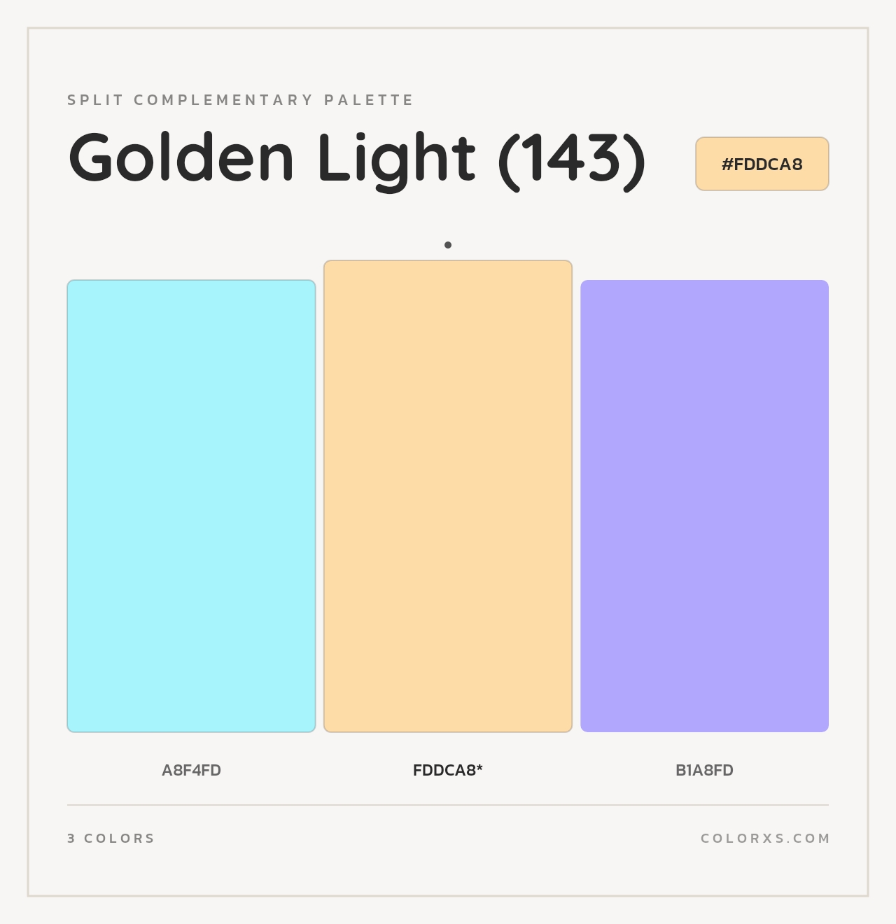 Golden Light (143) - Split-Complementary Color Palette