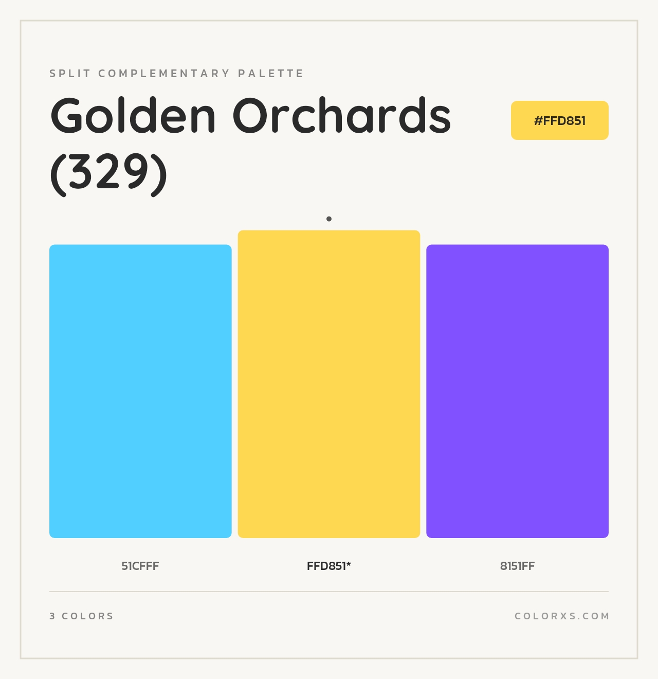 Golden Orchards (329) - Split-Complementary Color Palette