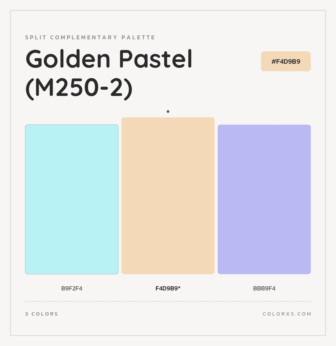 Golden Pastel (M250-2) - Split-Complementary Color Palette