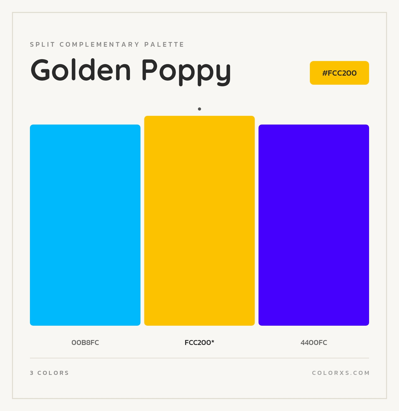 Golden Poppy - Split-Complementary Color Palette