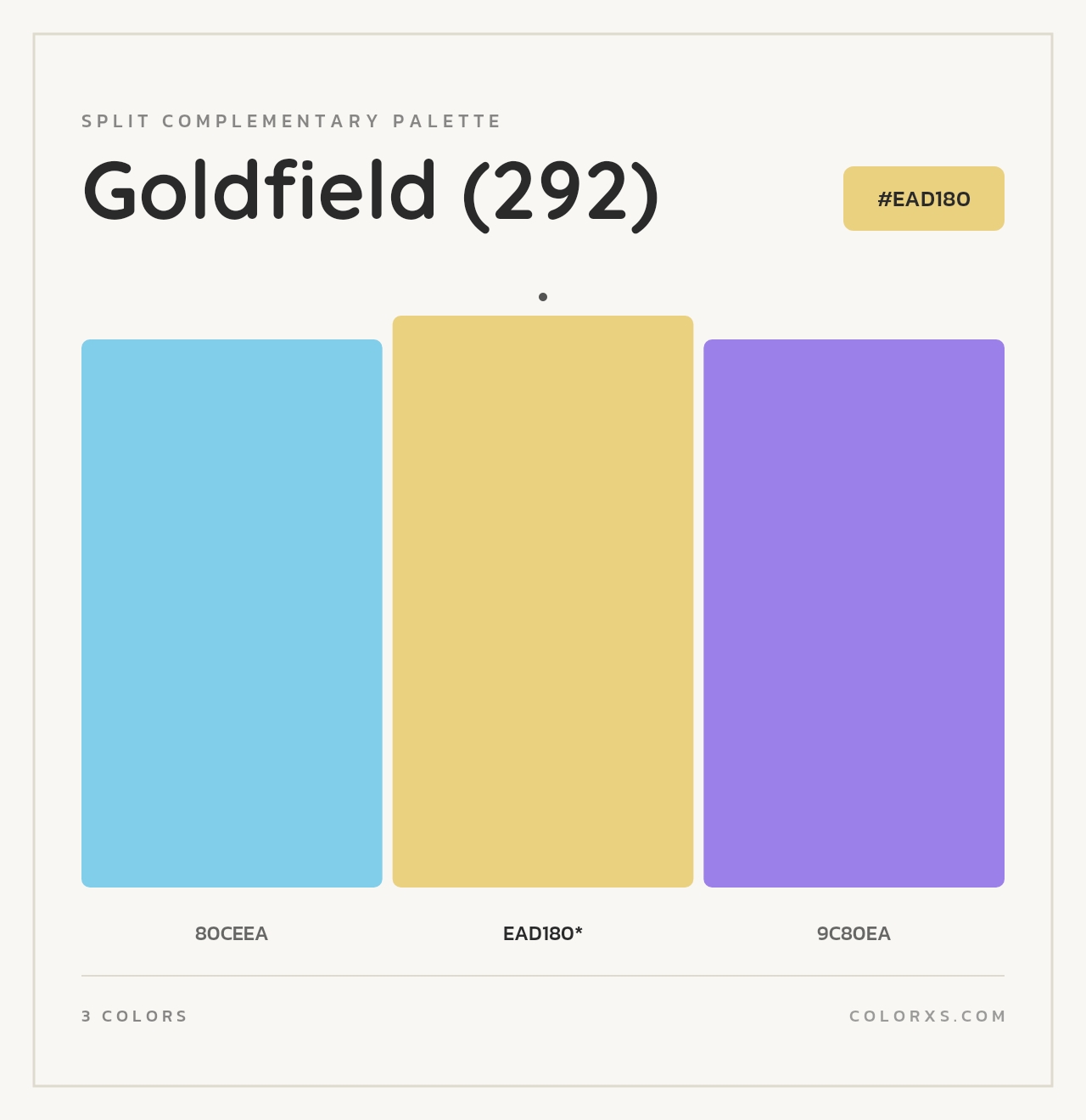 Goldfield (292) - Split-Complementary Color Palette