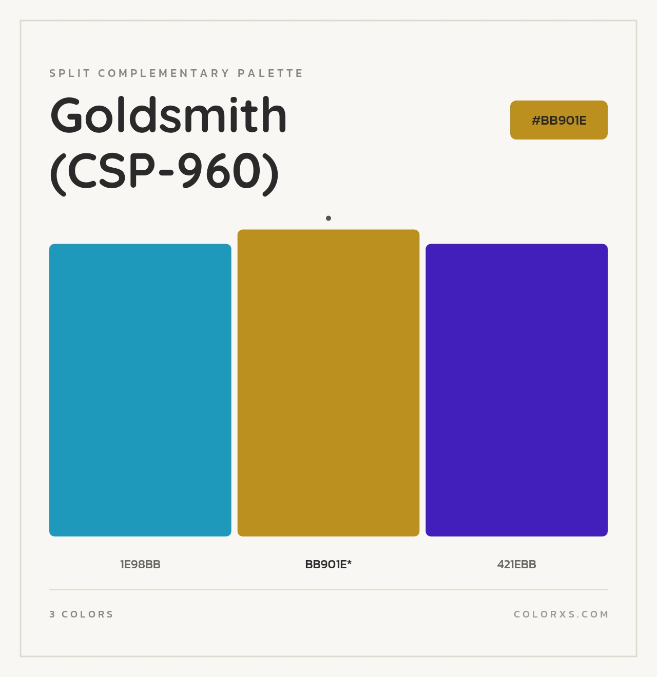 Goldsmith (CSP-960) - Split-Complementary Color Palette