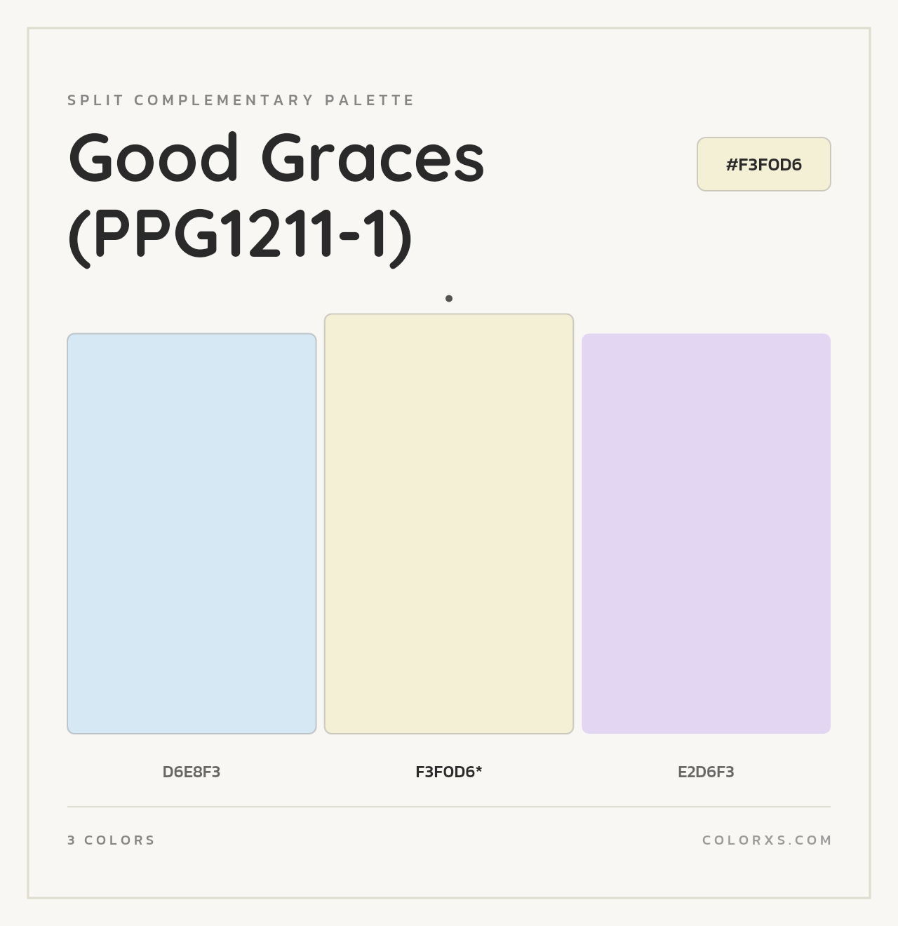 Good Graces (PPG1211-1) - Split-Complementary Color Palette