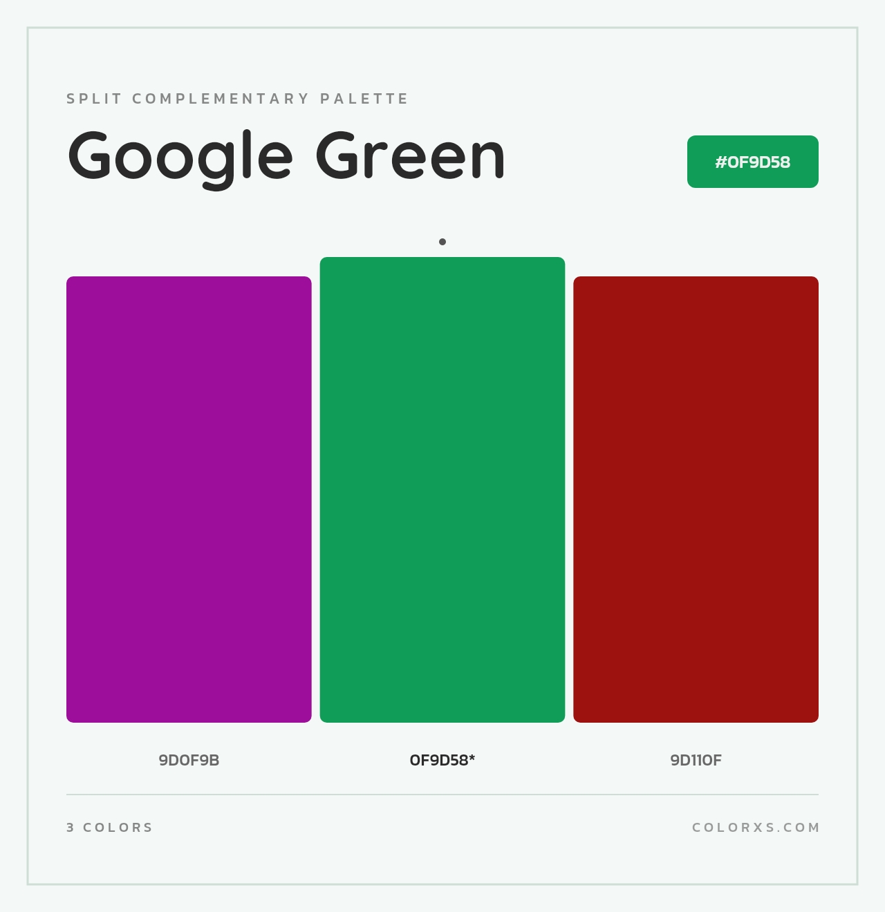 Google Green - Split-Complementary Color Palette