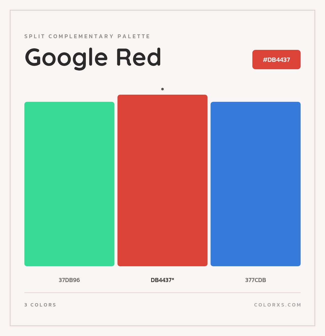 Google Red - Split-Complementary Color Palette