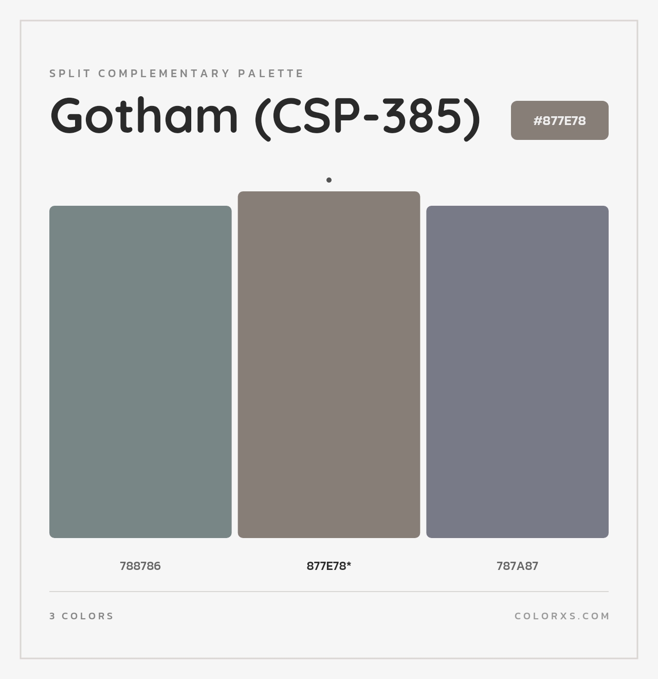 Gotham (CSP-385) - Split-Complementary Color Palette