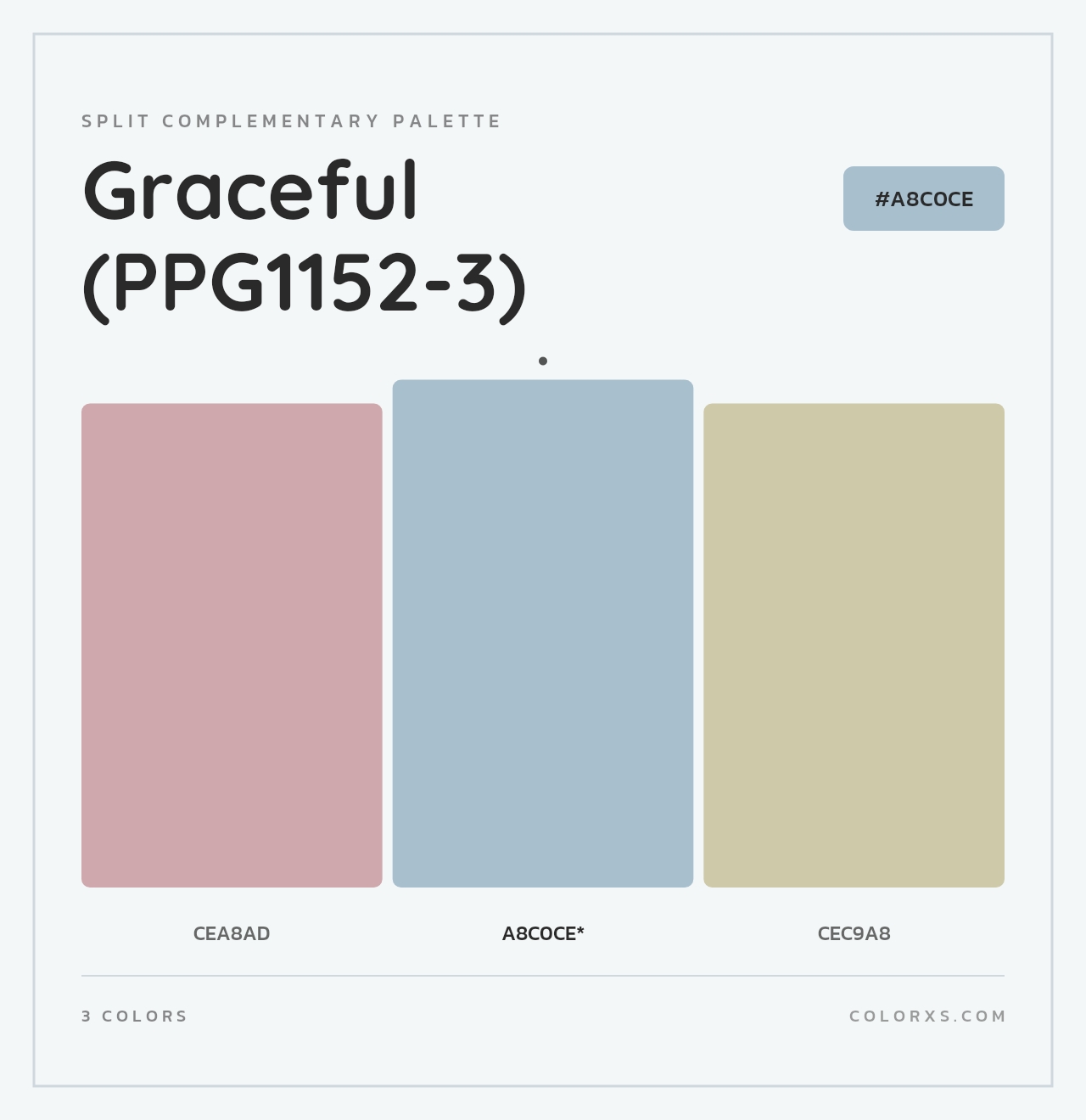 Graceful (PPG1152-3) - Split-Complementary Color Palette