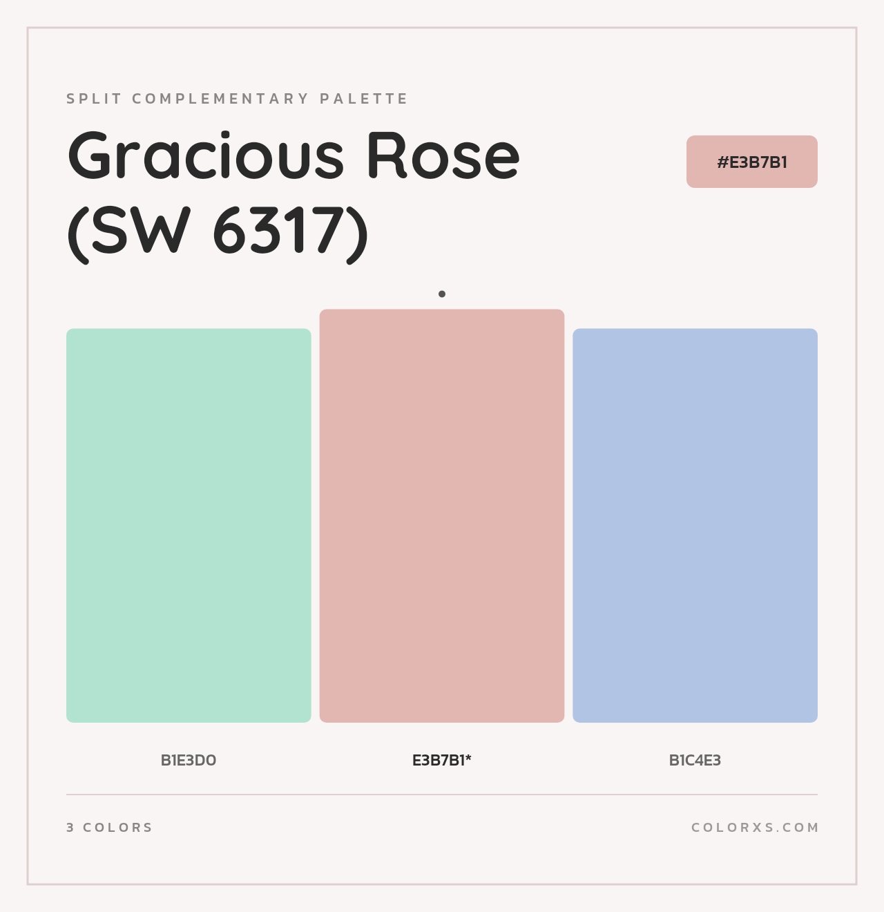 Gracious Rose (SW 6317) - Split-Complementary Color Palette