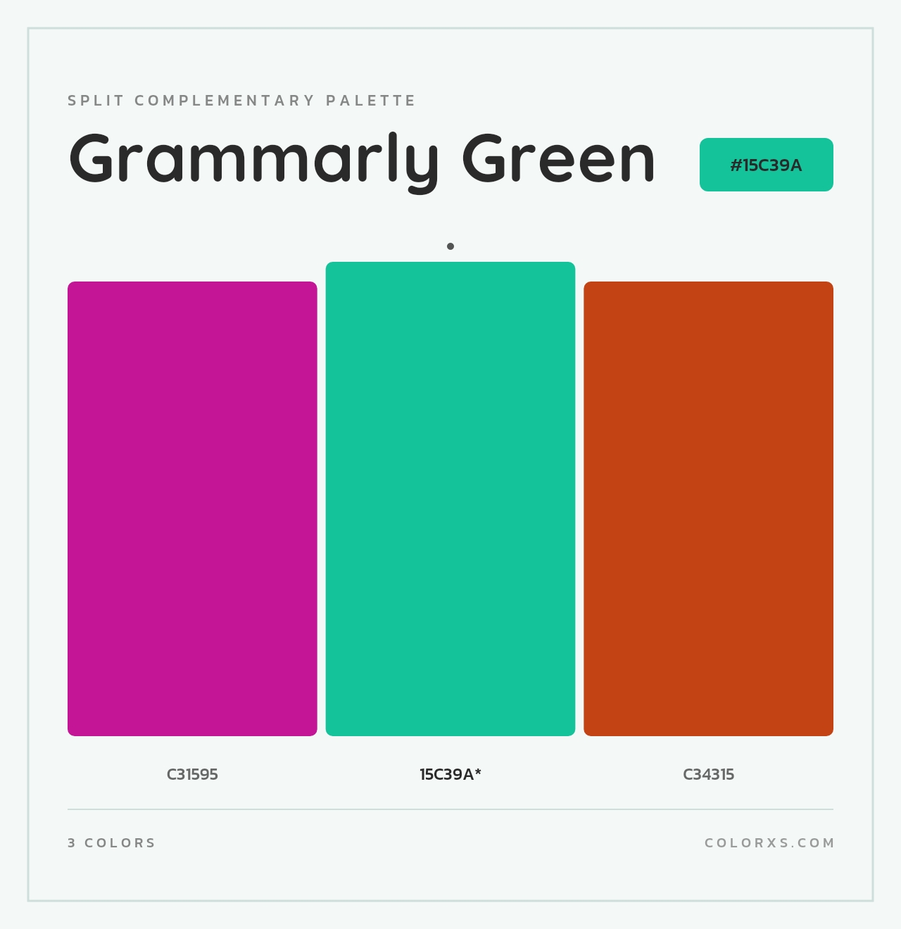 Grammarly Green - Split-Complementary Color Palette