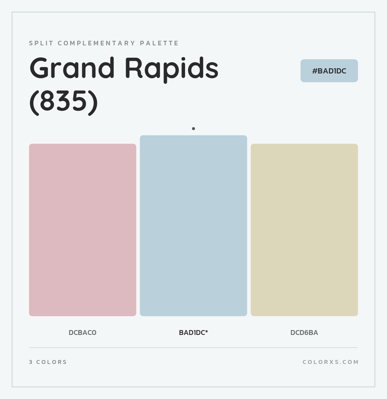 Grand Rapids (835) - Split-Complementary Color Palette