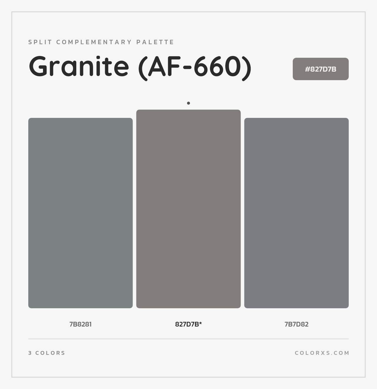 Granite (AF-660) - Split-Complementary Color Palette