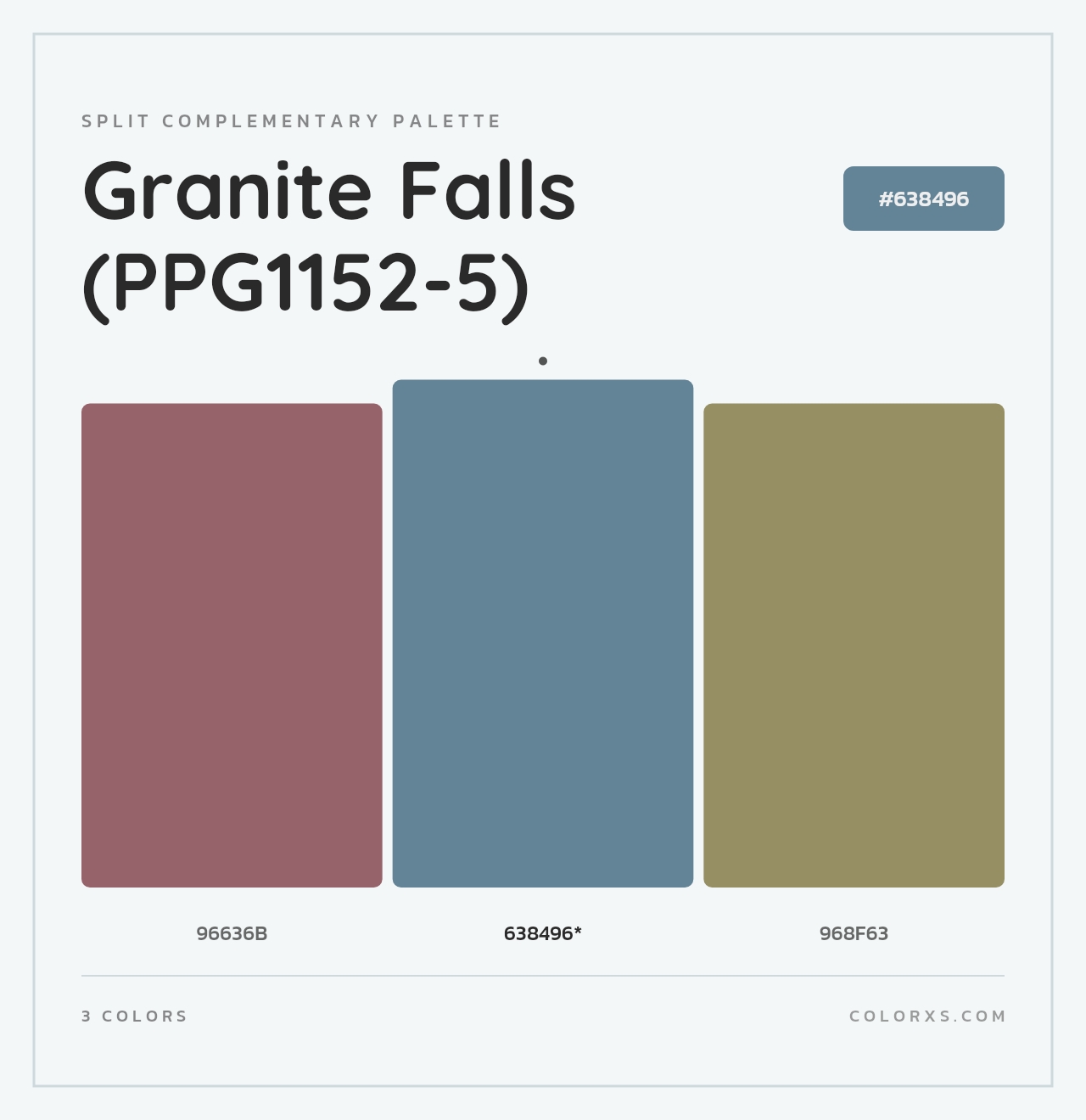 Granite Falls (PPG1152-5) - Split-Complementary Color Palette