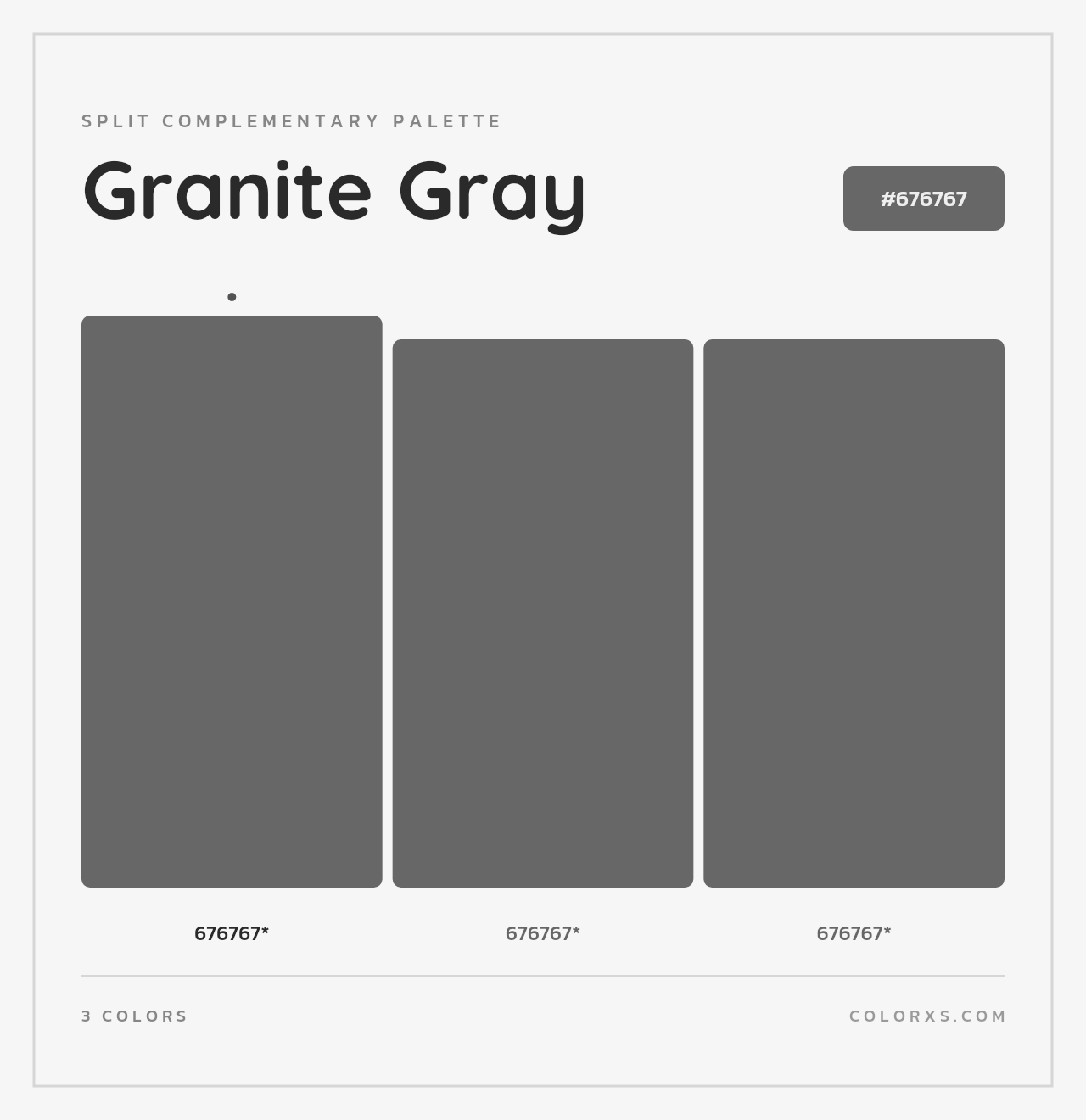 Granite Gray - Split-Complementary Color Palette