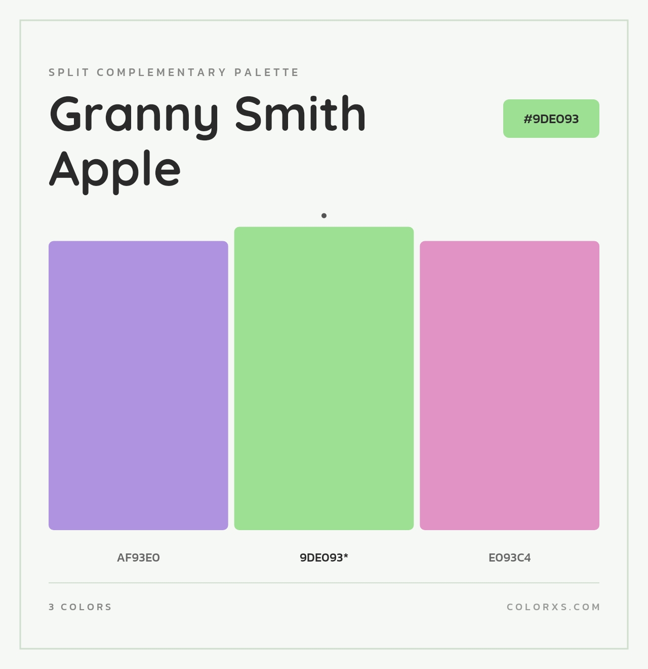 Granny Smith Apple - Split-Complementary Color Palette