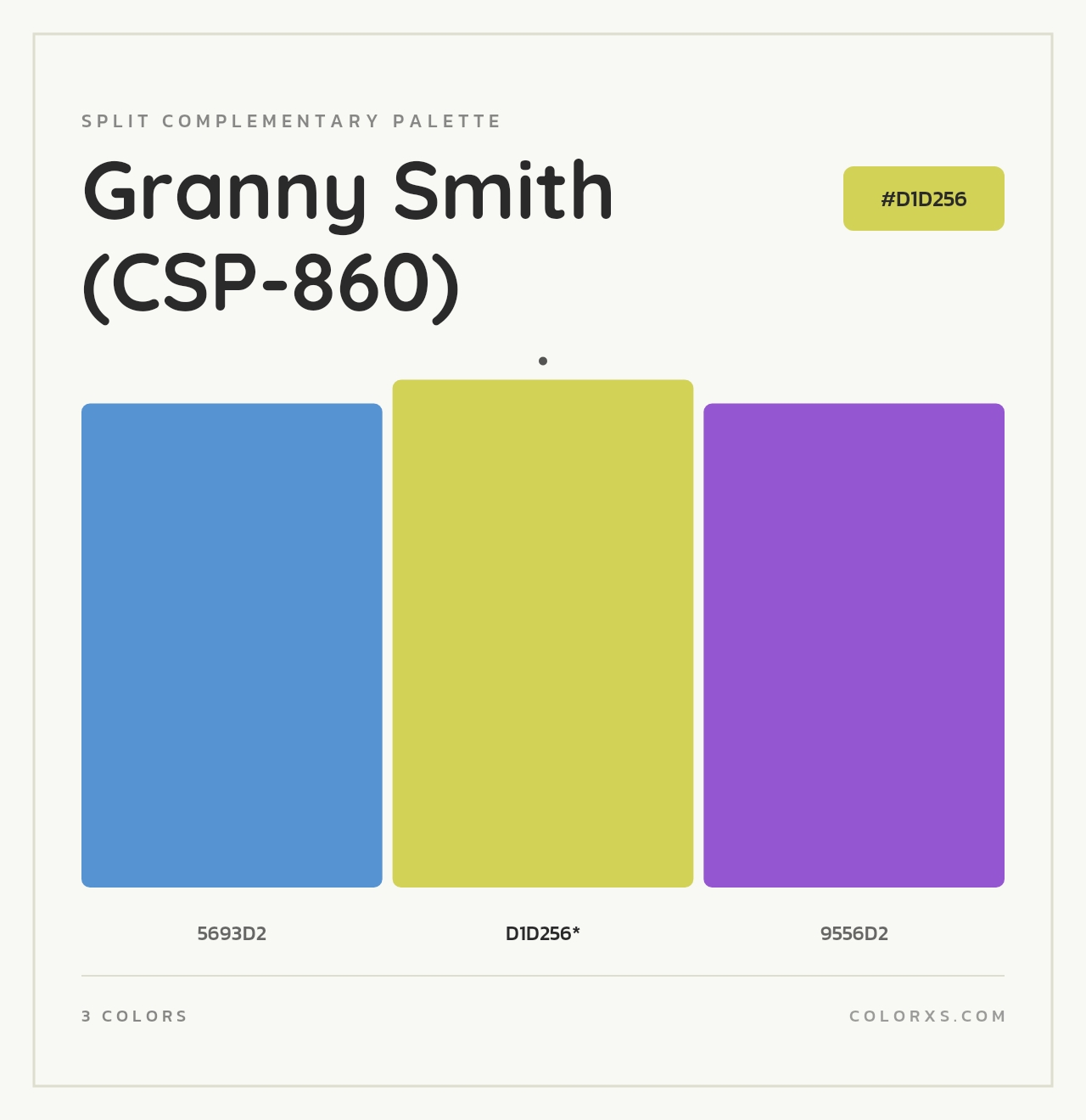 Granny Smith (CSP-860) - Split-Complementary Color Palette