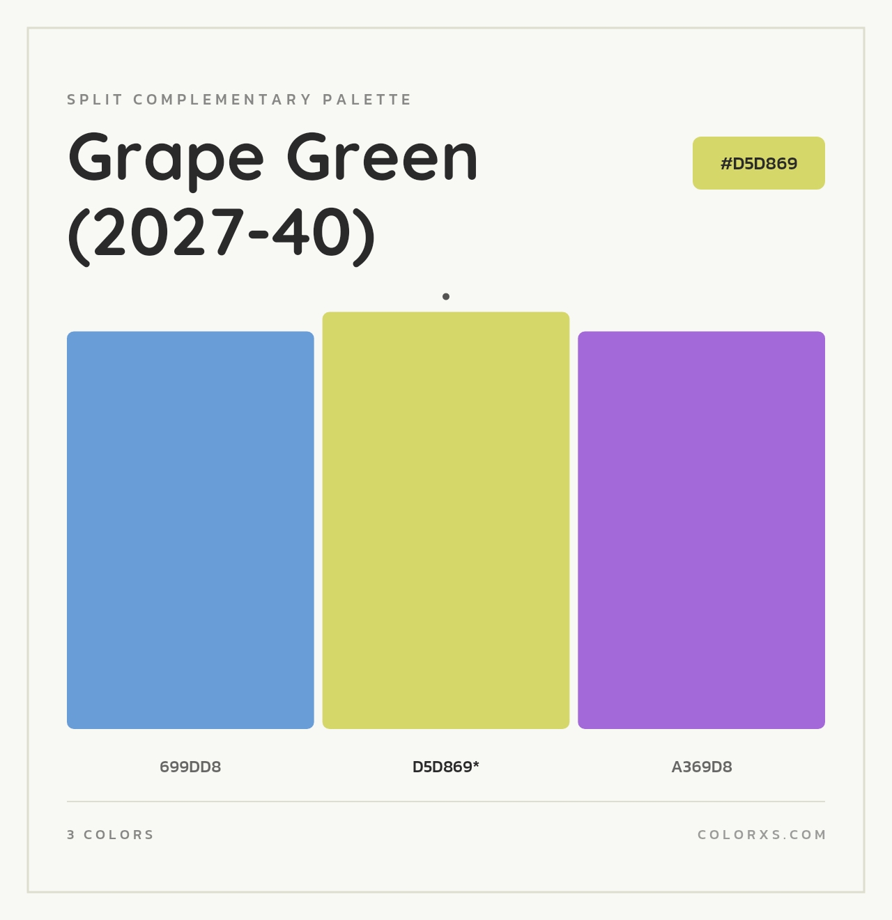 Grape Green (2027-40) - Split-Complementary Color Palette