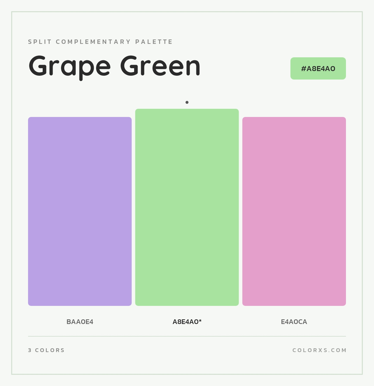 Grape Green - Split-Complementary Color Palette