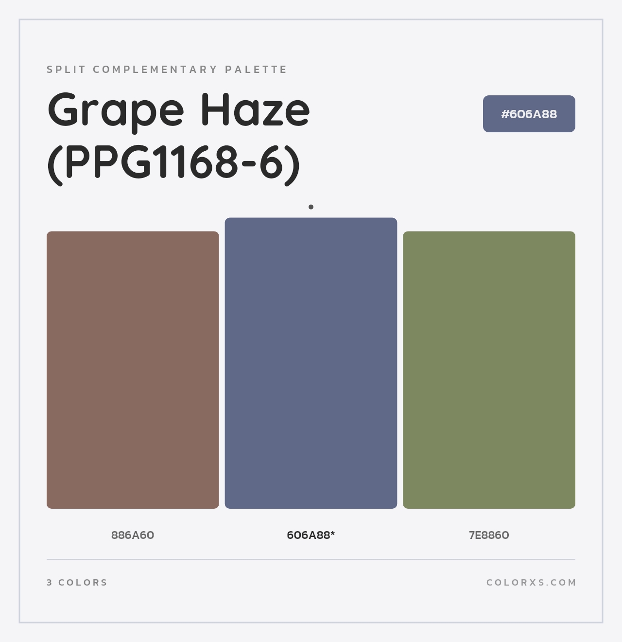 Grape Haze (PPG1168-6) - Split-Complementary Color Palette