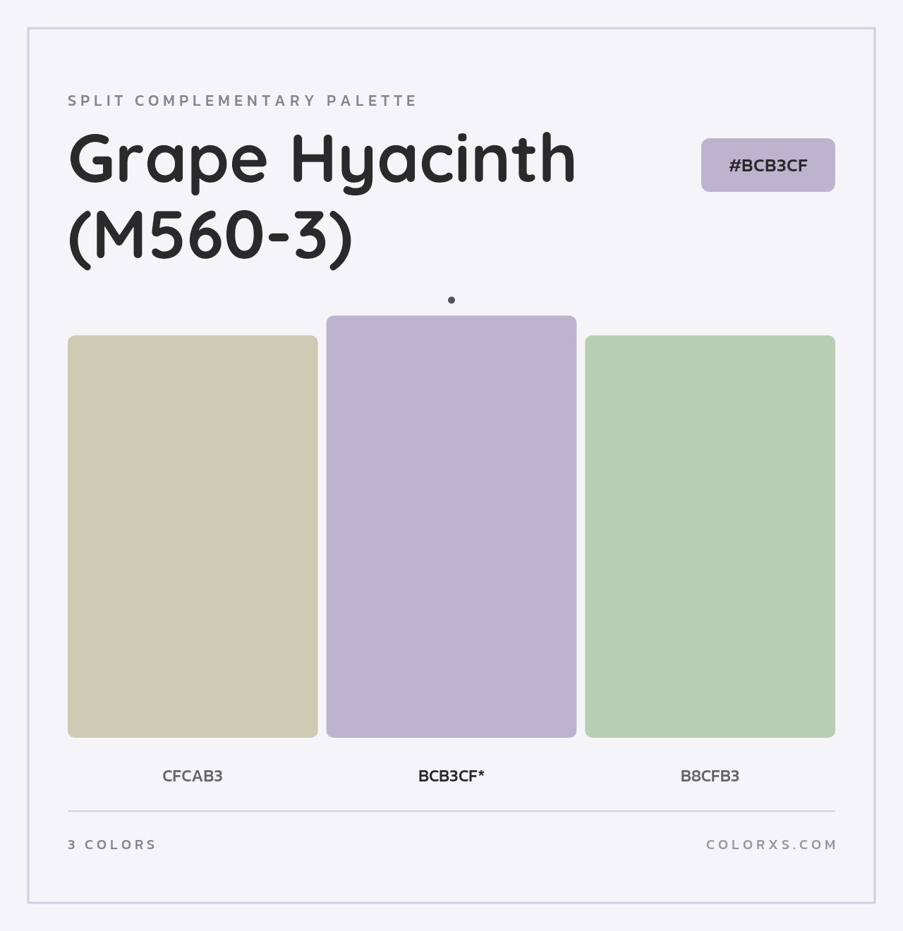 Grape Hyacinth (M560-3) - Split-Complementary Color Palette