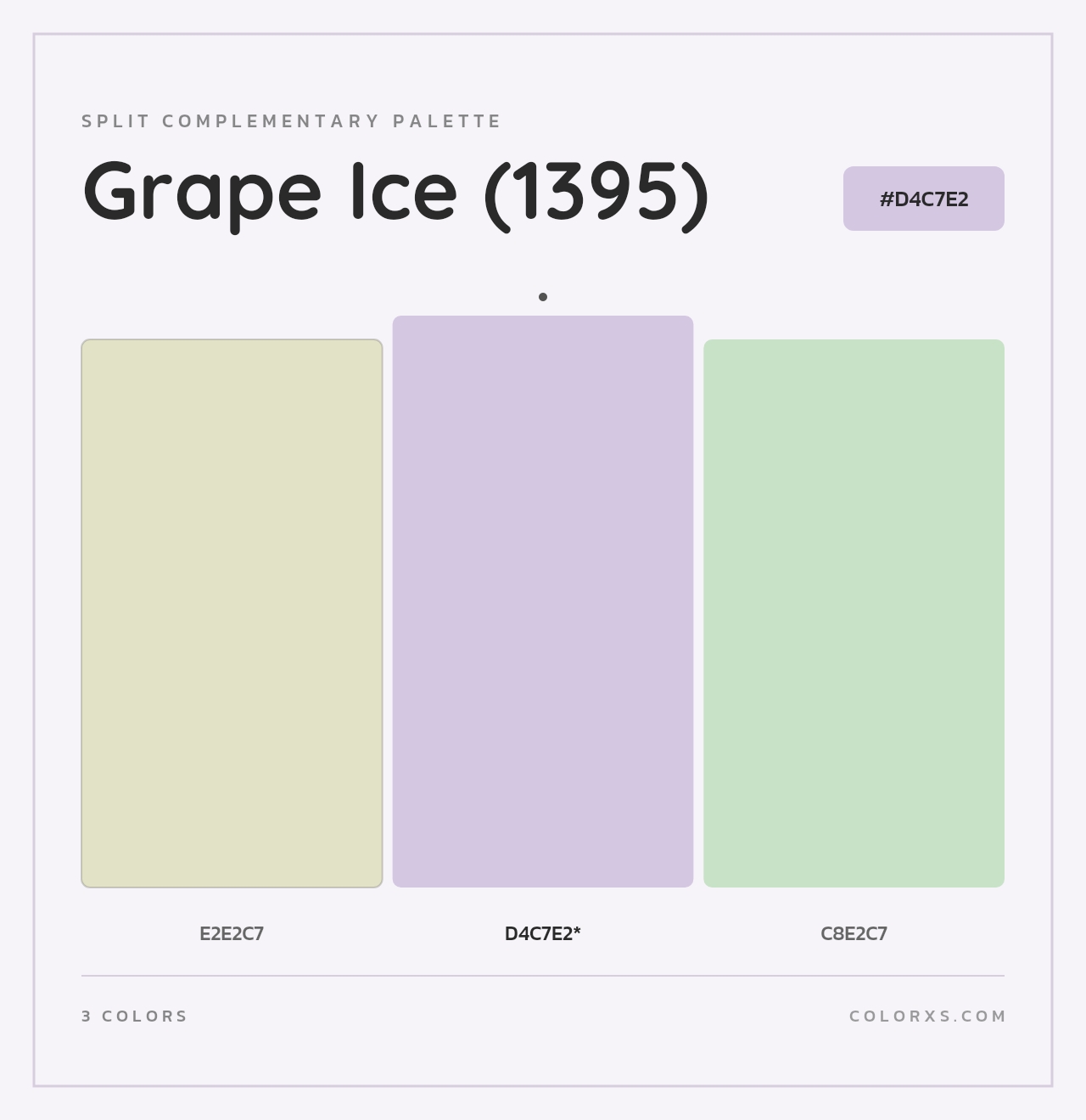 Grape Ice (1395) - Split-Complementary Color Palette