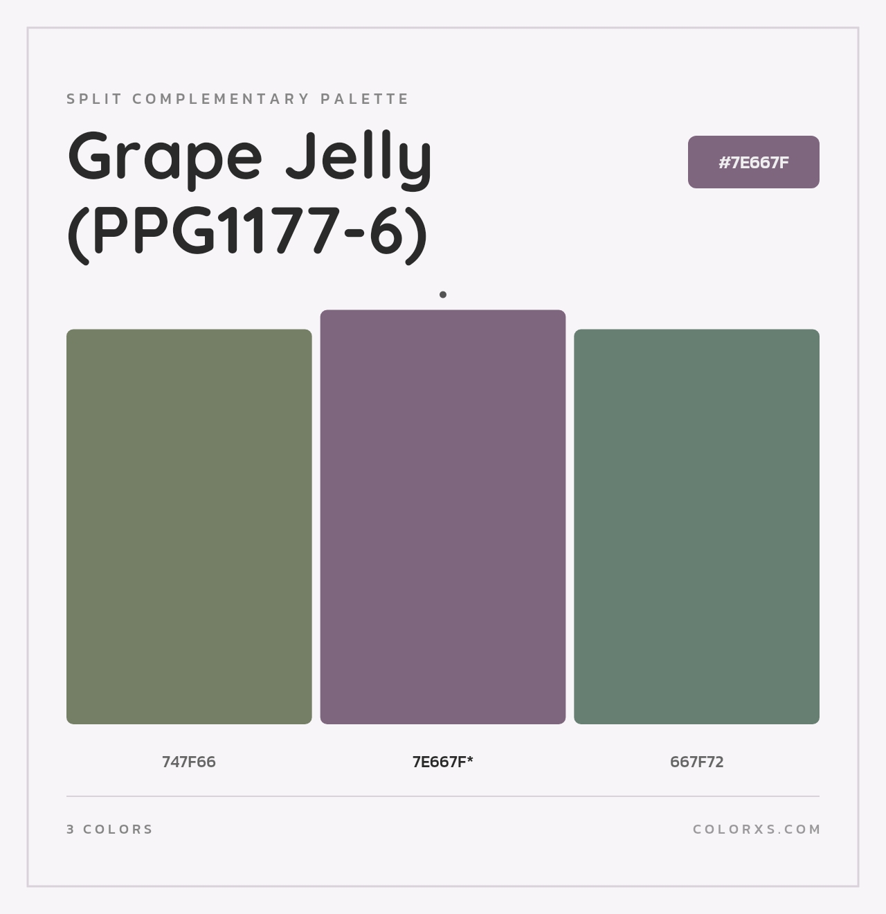 Grape Jelly (PPG1177-6) - Split-Complementary Color Palette