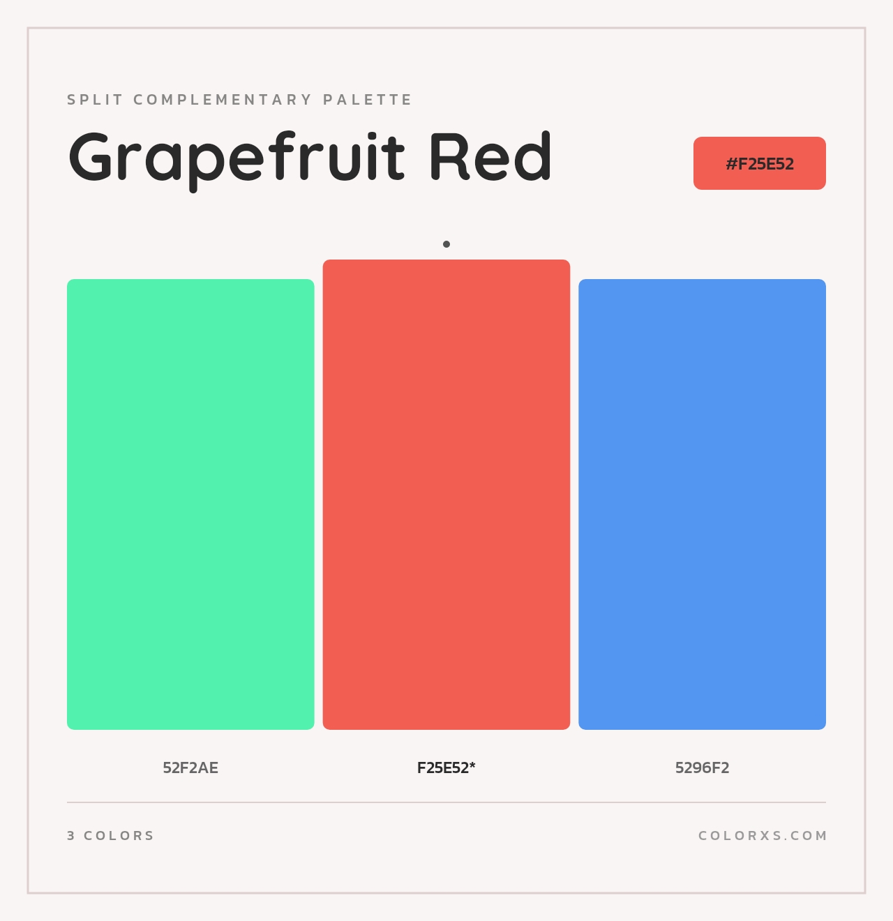 Grapefruit Red - Split-Complementary Color Palette