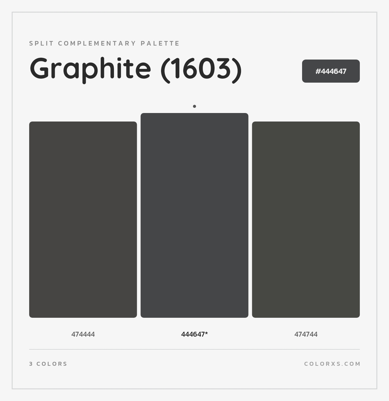 Graphite (1603) - Split-Complementary Color Palette