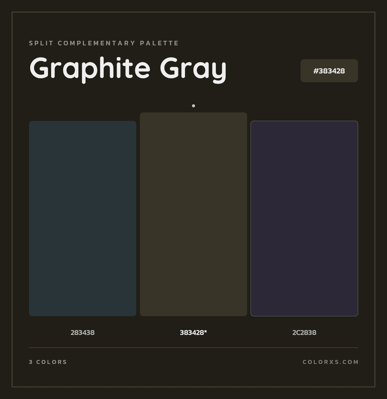 Graphite Gray - Split-Complementary Color Palette