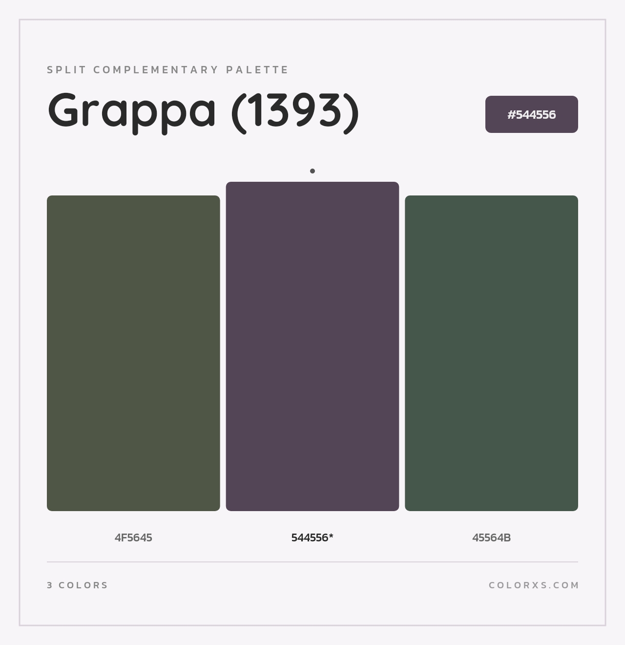 Grappa (1393) - Split-Complementary Color Palette